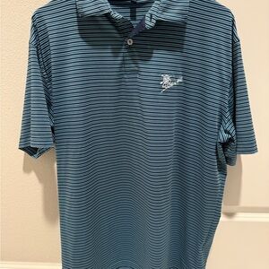 Peter Millar Crown Crafted Striped Men's Polo Shirt Size Large